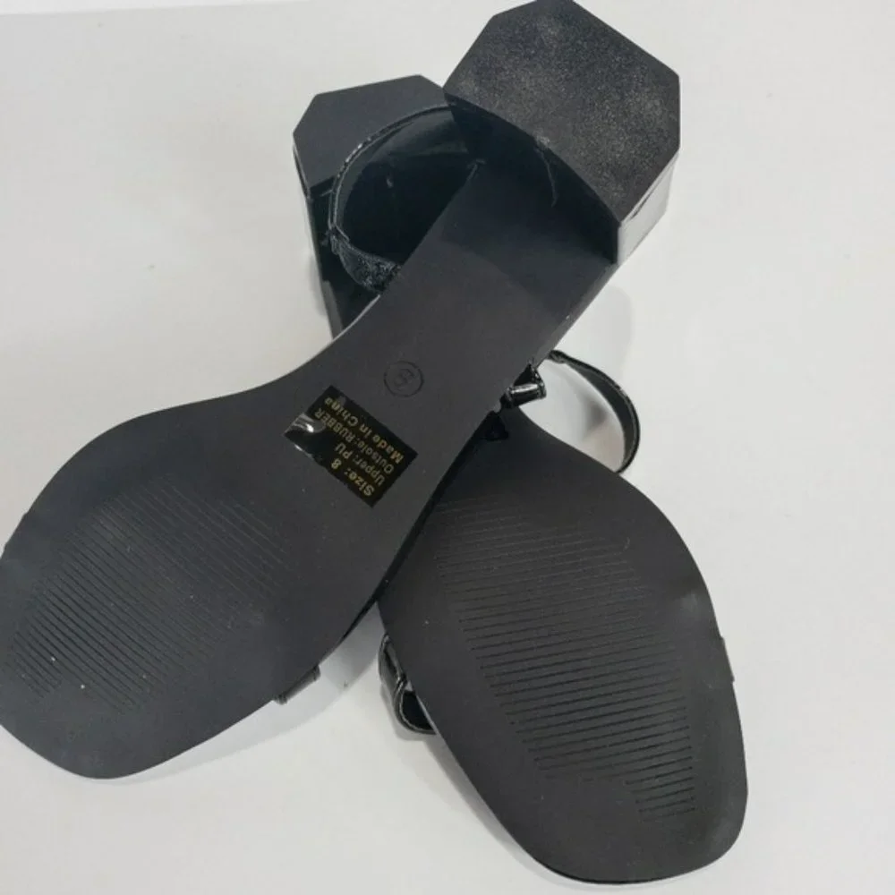 Olivia Miller Out on the Town Block Sandals -8 - Picture 5 of 5